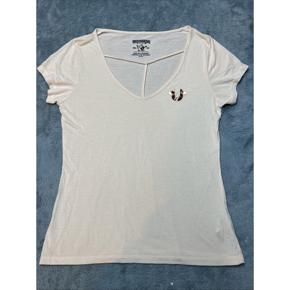 True Religion T Shirt Women's XL Logo Casual Hip Hop Lightweight Breathable